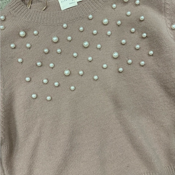 Blush Pink size S/M gorgeous pearl sweater from Honey - Picture 3 of 5